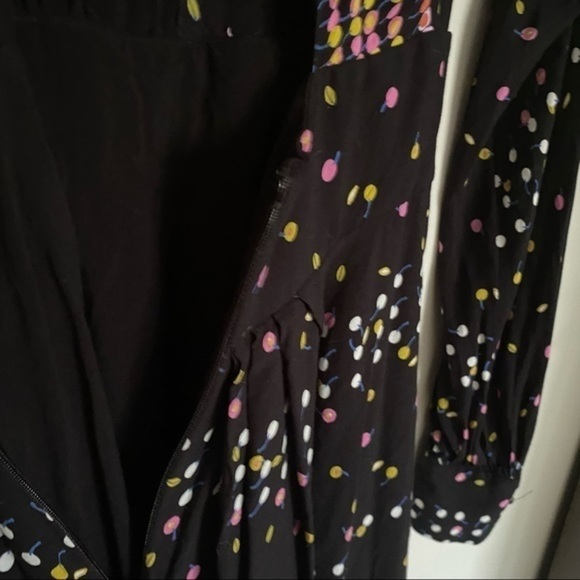 Free People Coryn Black Combo Print Long Sleeve Dress - Picture 10 of 14